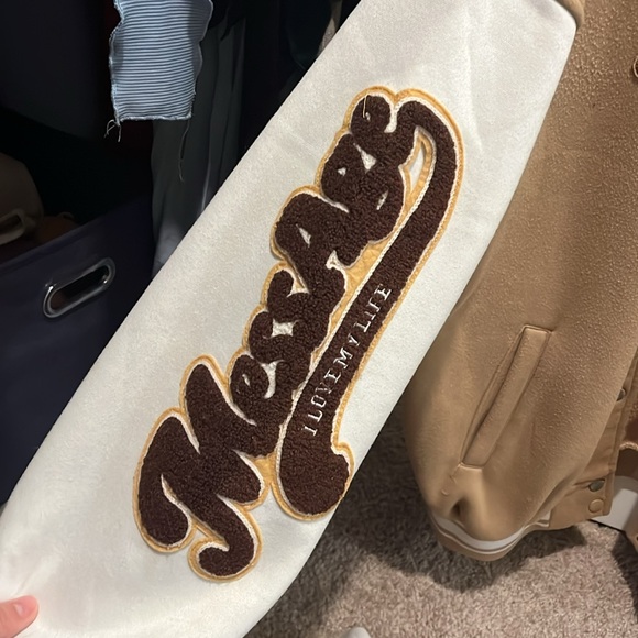 Teddy Bear Embroidered Varsity Jacket - Picture 2 of 3